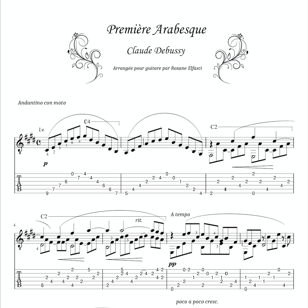 Claude Debussy First Arabesque